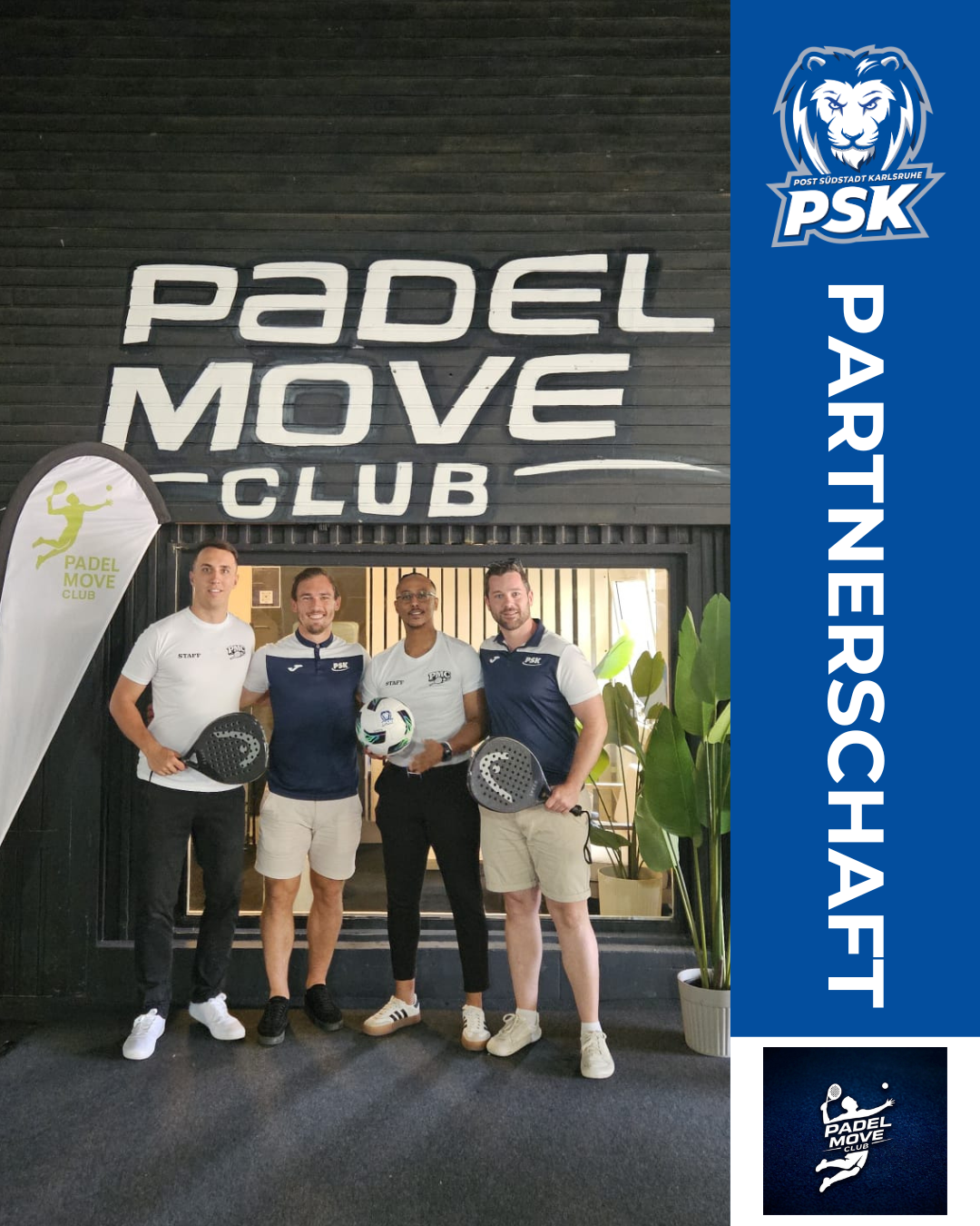 Partnerschaft zwischen PSK Karlsruhe und Padel Move Club Karlsruhe