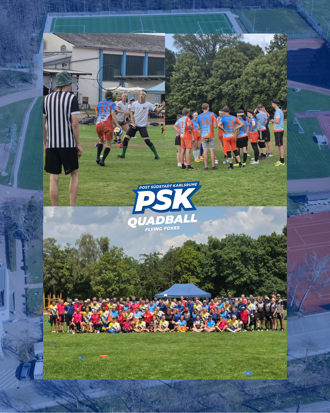 Quadball-Südliga-Finale 2026 beim Post Südstadt Karlsruhe mit den Flying Foxes Karlsruhe