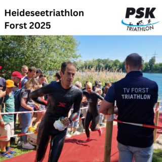 Saisoneröffnung 2025 🥳 Letzten Sonntag fand der traditionell früh im Jahr stattfindende Triathlon in Forst (bei Bruchsal) statt. So galt dann auch die meistgestellte Frage vor dem Event der Wassertemperatur des Heidesees. 18,1 Grad waren eine Temperatur, die man mit Neoprenanzug gut aushalten kann. Die Starter mussten 1 km Schwimmen, 30 km Radfahren auf einer flachen Wendepunktstrecke und 7,5 km Laufen auf ebenfalls flachen 3 Runden durch den Wald zurücklegen. Am schnellsten und mit einem hervorragenden Ergebnis schaffte das aus unseren Reihen @chris__piri der sich bei diesem stark besetzten Event mit dem 10. Gesamtrang in den Top Ten platzierte. Die Gesamtzeit von 1:29:37 bedeutete zudem einen 2. Platz in seiner Altersklasse. Den tollen 27. Platz gesamt erreichte Fabian @fast_tri mit 1:34:48. Es folgten dicht beieinander Michael @swim_bike_mike_run mit 1:40:34, @jaron.thomass mit 1:41:03 und Lars mit 1:41:37. @gerhard.wolff73 absolvierte seit längerer Pause wieder einen Triathlon und seine bisher längste Distanz. Leider hatte er Pech und stürzte beim Radfahren. Er musste mit Schmerzen laufen, erreichte aber nach 2:02:45 das Ziel. Gute Besserung! Danke an den @tvforsttriathlon für die gute Orga und das tolle Event 👏